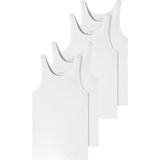SCHIESSER - Onderhemd - Wit - 4 Pack - Jersey - Mouwloos