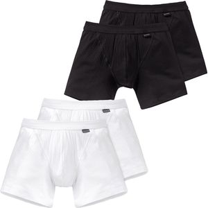 SCHIESSER - Authentic - Boxershorts - Zwart/Wit - 4 Pack