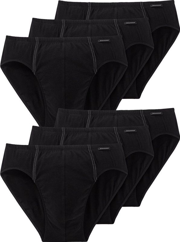 Schiesser - Essentials - Minislip - Zwart - Voordeelpack - 6 Stuks