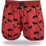 UNABUX - Boxershorts - Bloedrood Lichtrood Zwart - 2 Pack
