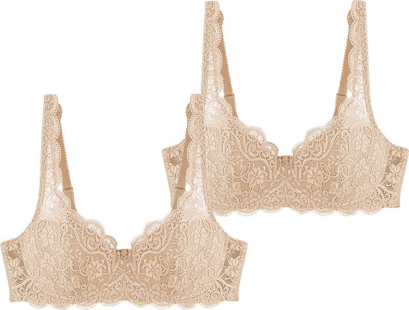TRIUMPH - Amourette 300 - BH - Beige - 2 Pack