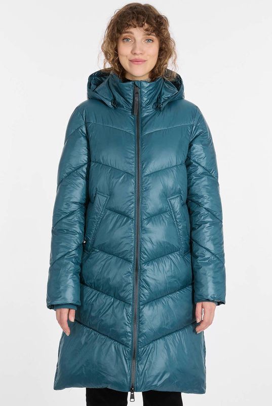 Ragwear - Rebelka Shiny - Gewatteerde Jas - Blauw - Dames