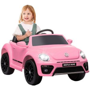AIYAPLAY - Volkswagen Käfer - Elektrische Kinderauto - Roze - 97L x 56,5B x 46H cm