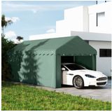 Outsunny Carport 3x6 m Zeltgarage mit Rolltüren, Dach, abnehmbaren Seitenwänden