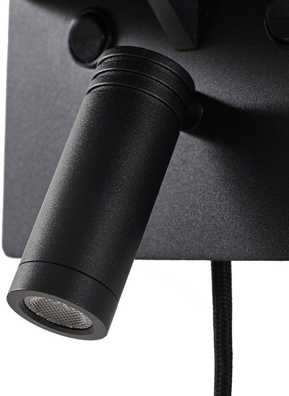 Lindby - Auden - LED-wandlamp - Zwart - Modern - Metaal