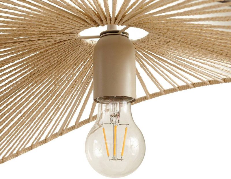 Lindby - Valdorin - Hanglamp - Crème / Amber - Dimbaar - Modern