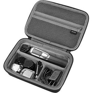 ProCase Harde koffer hoes tas voor Philips Norelco Multigroom Series 3000 5000 7000 MG3750 MG5750/49 MG7750/49 elektrisch scheerapparaat en accessoires voor mannen - zwart