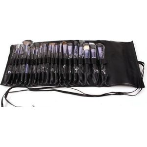 Visagie - Kwastenset - 20 delig - Paars - Luxe Etui