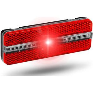 BÜCHEL Fietsachterlicht led voor dynamo gebruik, StVZO-goedgekeurd met parkeerlicht, bagagedrager, achterlicht Sunset Strep, fietsachterlicht, fietsachterlicht, dynamo, fietslicht achter, zwart