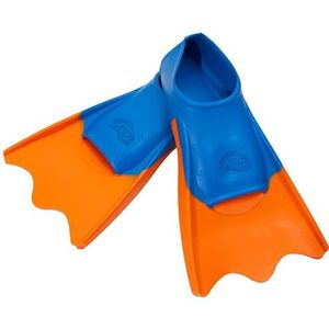 Flipper SwimSafe 1112 - Ducki Fins zwemvliezen voor kinderen in blauw/oranje, maat 24 - 26, eendenpootjes van natuurlijk rubber, als zwemhulpmiddel voor zorgeloos zwem- en badplezier