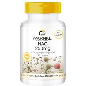 NAC 250mg - 90 capsules - N-acetyl-cysteÃ¯ne - Duitse apothekerskwaliteit - hooggedoseerd - veganistisch | Warnke Vitalstoffe
