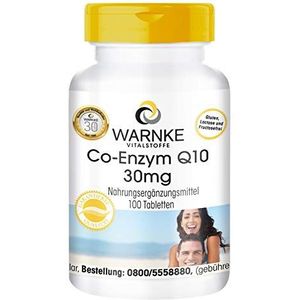 Coenzym Q10 30mg - CoQ10 tabletten - veganistisch - 100 tabletten | Warnke Vitalstoffe