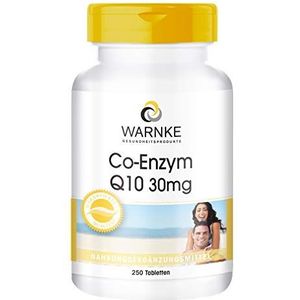 Coenzym Q10 30mg - CoQ10 tabletten - veganistisch - 250 tabletten- bulkverpakking | Warnke Vitalstoffe - Duitse apothekerskwalitei