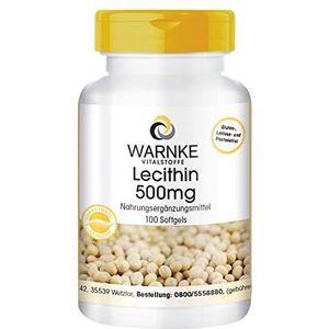 Warnke Vitalstoffe - Lecithine 500mg - Voedingssupplement - GGO-vrij - 100 Softgels