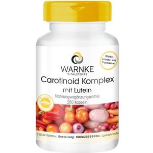Carotenoïdencomplex - luteïne + zeaxanthine + bèta-caroteen + lycopeen - 250 capsules - bulkverpakking | Warnke Vitalstoffe - Duitse apothekerskwalitei