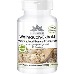 HERBADIREKT - Wierooktabletten - Boswellia Serrata 400mg - Veganistisch - 90 Tabletten