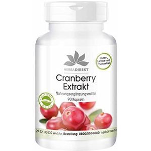 Veenbessencapsules - Veenbessenextract 25 keer geconcentreerd - hoge dosering - 90 capsules - veganistisch | HERBADIREKT by Warnke Vitalstoffe - Duitse apothekerskwalitei