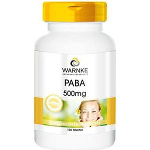PABA 500mg - hoge dosering - para-aminobenzoëzuur - veganistisch - 100 tabletten | Warnke Vitalstoffe - Duitse apothekerskwalitei