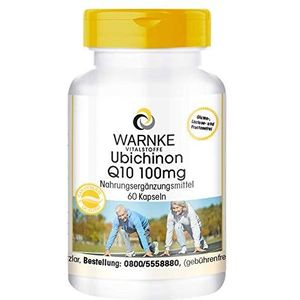 Coenzym Q10 100mg - CoQ10 Capsules - hoge dosering - Ubiquinone - 60 capsules | Warnke Vitalstoffe - Duitse apothekerskwalitei