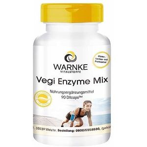 Enzyme Complex Capsules - veganistisch - spijsverteringsenzym mix - bromelaïne, papaïne, amylase, lipase, protease en rutine - 90 capsules | Warnke Vitalstoffe - Duitse apothekerskwalitei