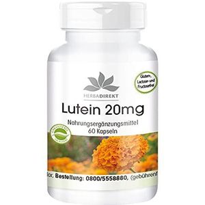 Luteïne 20mg - micro-ingekapseld - 60 capsules | HERBADIREKT by Warnke Vitalstoffe - Duitse apothekerskwalitei