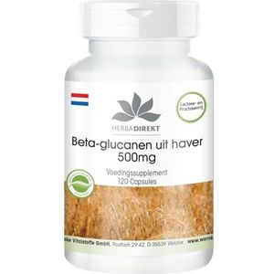 Bèta-Glucan Capsules van Haver 500mg - 70% Polysacchariden - 120 Capsules - veganistisch | HERBADIREKT by Warnke Vitalstoffe - Duitse apothekerskwalitei