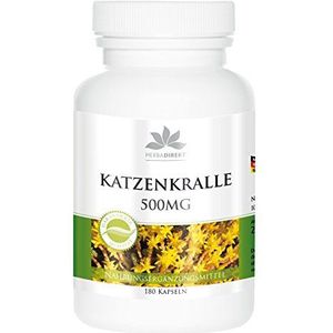 Kattenklauwcapsules 500mg - Uña De Gato - Kattenklauw - 180 Capsules - veganistisch | HERBADIREKT by Warnke Vitalstoffe - Duitse apothekerskwalitei
