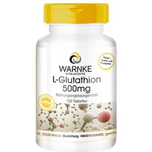 Warnke Vitalstoffe - L-Glutathion - 500mg - Veganistisch - 100 Tabletten