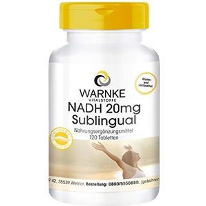 Warnke Vitalstoffe - NADH - Sublinguale Tabletten - 20mg - 120 Veganistische Tabletten
