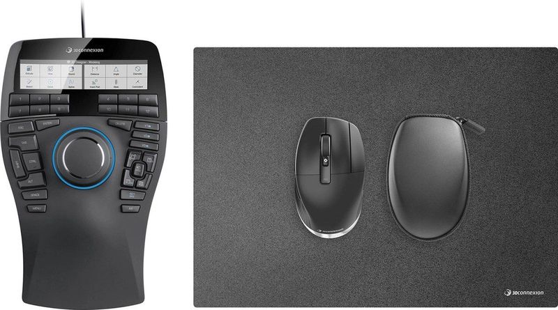 3DConnexion - SpaceMouse Enterprise Kit 2 - 3D Muis - CadMouse Pro Wireless - Inclusief USB-A / USB-C Kabel