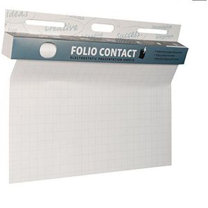 Folio Contact Flipchart: De Gepatenteerde Elektrostatische Flipchartfolie - Hecht Zonder Hulpmiddelen Op Vrijwel Alle Oppervlakken