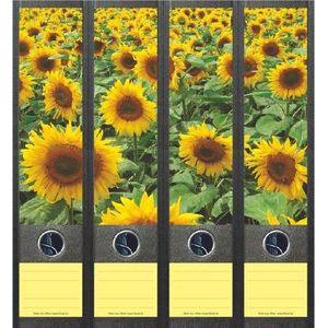 File-Art Decoratief object zonnebloem ordneretiketten