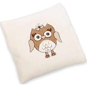 Grünspecht 603-V2 Biologisch lijnzaadkussen natuur-Pur voor baby's, uil, circa 13 x 13 cm