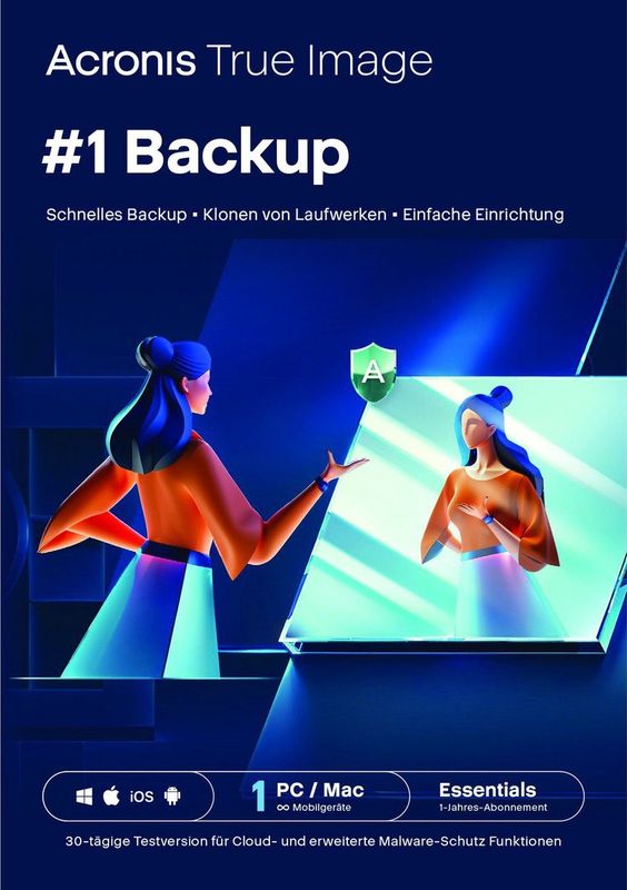 Acronis - Cyber Protect Home Office Essentials - Software - Download - 1 Jaar Licentie - 1 Computer, Onbeperkte Mobiele Apparaten