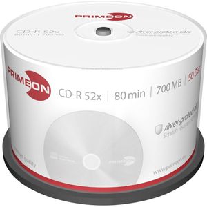 Primeon CD-R 700MB 52x Spindel - 50 Stuks