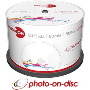 Primeon CD-R 700 MB 52x 50 Stuks - Spindel