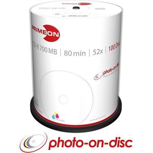 Primeon 2761106 CD-R 80 disc 700 MB 100 stuk(s) Spindel Bedrukbaar