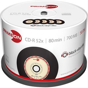 Primeon 2761108 CD-R 80 disc 700 MB 50 stuk(s) Spindel Vinyl