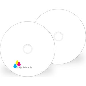 Primeon DVD + R 4,7 GB/120 min/16 x Cakebox, Foto-on-disk, inkjet-printvlak (50 schijven) wit