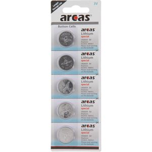 Battery sales europe arcas batterij lithium cr2025 3v, 5st.