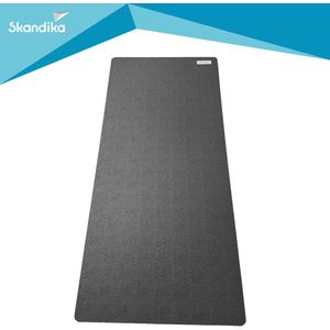 Skandika vloerbeschermingsmat voor hometrainers en trilplaten – Vloerbeschermingsmatten - Made in Germany – Multifunctionele mat, sport en fitness, geurloos, anti-slip, stootvast, waterafstotend – 200 x 90 x 0.7 cm (L x B x H) - zwart