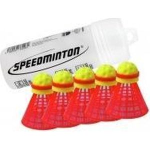 Speedminton FUN Speeders - 5 stuks - speedbadminton - crossminton - speed badminton shuttle - Rood