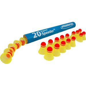 Speedminton Speeder Big Tube Match, 20 stuks, voor volwassenen, uniseks, geel, maat 40