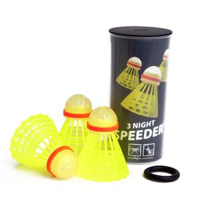 Speedminton Sport 3-delige Speeder Night Tube Speedminton ballen, geel/rood, eenheidsmaat EU