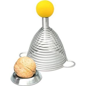 Take2 roestvrijstalen notenkraker NAOMI met gele rubberen bal