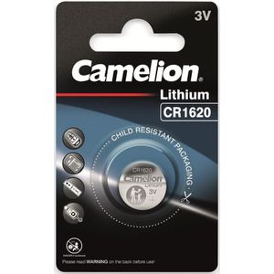 Camelion CR1620 Lithium Knoopcelbatterij – 3V – 60mAh – 1 Stuk
