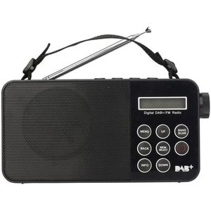 Reflexion - TRA2350DAB - Draagbare DAB+/FM-Radio - Zwart - Inclusief Draagriem