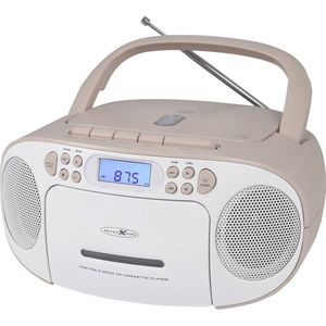 Reflexion RCR2260PK Radio/CD speler VHF (FM) AUX, CD, Cassette Pink, Wit