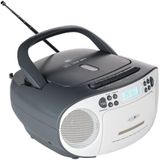 Reflexion RCR2260DAB/GR Radio/CD-speler DAB+, DAB, VHF (FM) AUX, CD, Cassette, USB Wit, Grijs