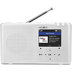 Reflexion TRA-23INT draagbare DAB- en internetradio met radio en accu (FM, DAB, DAB+, RDS, kleurendisplay, Bluetooth, hoofdtelefoonaansluiting) wit